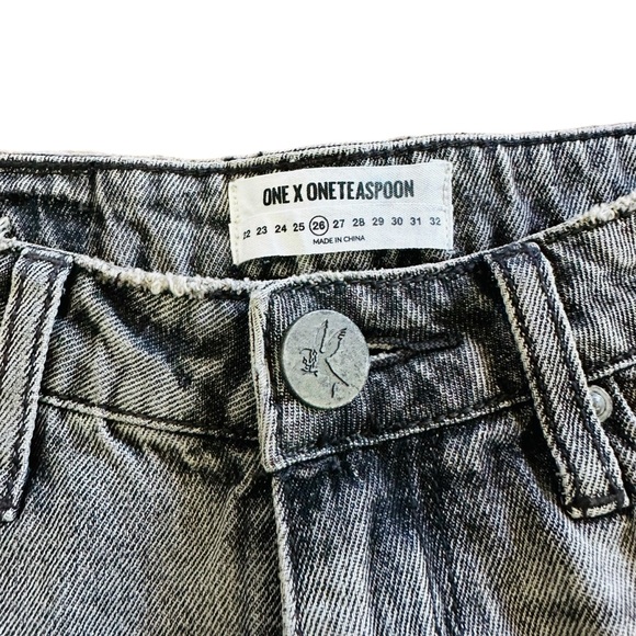 One Teaspoon High Waist Bonita Denim Shorts - Picture 6 of 11